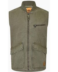 Timberland - Washed Canvasas Vest - Lyst
