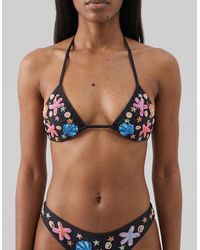 Oceanus - Marissa Hand Embroidered Luxe Bikini Top - Lyst