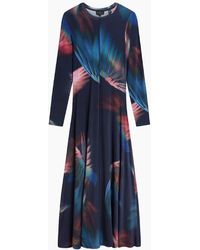 Ted Baker - Georii Printed Slinky Jersey Long Sleeve Dress - Lyst