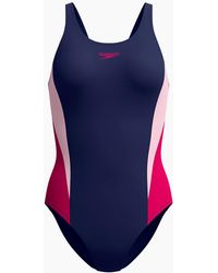 Speedo - Ladies Splice 2.0 Colour Block One Piece Swimsuit - Lyst