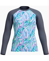 Speedo - Ladies Logo Printed Long-Sleeved Swim Top - Lyst