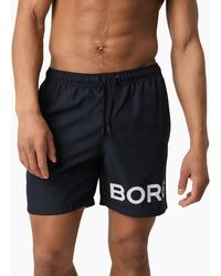 Björn Borg - Borg Logo Swim Shorts, Nightsky - Lyst