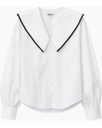 Ro&zo - Cotton Statement Collar Shirt - Lyst