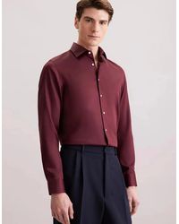 Seidensticker - Shaped Fit Easy Iron New Kent Business Shirt Burgundy - Lyst