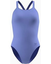 Speedo - Ladies Solid Powerback One Piece Swimsuit - Lyst