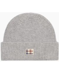 Aquascutum - Active Label Light Melange Beanie Hat - Lyst