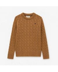 Joules - Classic Cable Jumpers Camel - Lyst