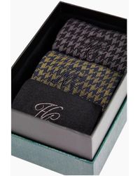 Holland Cooper - Holland Houndstooth Sock Gift Box Charcoal - Lyst