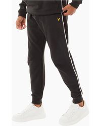 Lyle & Scott - Lyle & Scott Jogger Fleece Bottom Sweatpants Trouser Contrast Piping - Lyst