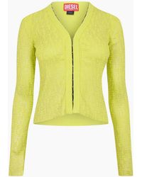 DIESEL - V-Neck Long Sleeve Slim Fit Sweater - Lyst