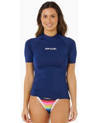 Rip Curl - Rip Curl Classic Surf Short Sleeve Rash Vest - Lyst