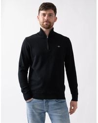GANT - Classic Cotton Half Zip Jumper - Lyst