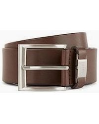 BOSS - C-Connio Dark Leather Belt - Lyst