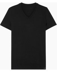 Hom - Tencel Soft V-Neck T-Shirt - Lyst