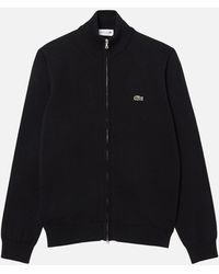 Lacoste - Ah1957 Full Zip High Neck Cotton Knit - Lyst