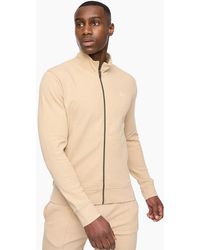 Duck and Cover - Duck And Cover Hannings Zip Up Hoodie Stone - Lyst