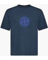 Stone Island - Compass-Print Crewneck T-Shirt - Lyst