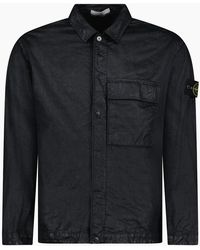 Stone Island - Organic-Look Nylon Panama-Tc Overshirt - Lyst