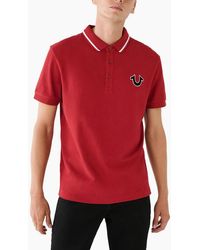 TRUE RELIGION - Polo Shirt Regular Fit Signature Horseshoe Pique Polo Shirts - Lyst