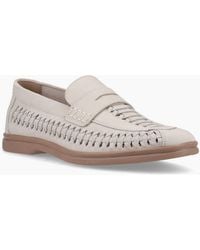 Hush Puppies - Bowie Leather Taupe Slim Fit Loafers - Lyst