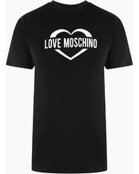 Love Moschino - Bold Heart Logo T-Shirt - Lyst