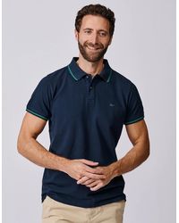 aubi - Eden Tipped Pique Polo - Lyst