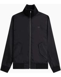 Fred Perry - Knitted Rib Tennis Bomber Jacket - Lyst
