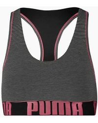 PUMA - Cotton Modal Stretch Mini Stripe Bralette - Lyst