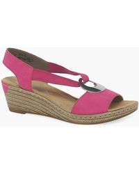 Rieker - Alula Wedge Heel Sandals - Lyst