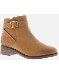 Clarks - Ankle Boots Maye Strap Leather Zip Tan Uk Size - Lyst