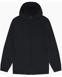 Lyle & Scott - Solid Patterned Hooded Ribbed Cuff Softshell Jacket - Lyst