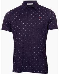 Calvin Klein - Graphic Print Collared Short Sleeve Polo Shirt - Lyst