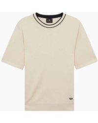 Paul Smith - Ps Tipped Knitted T-Shirt 04 Ivory - Lyst