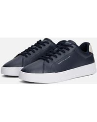 Tommy Hilfiger - Court Leather Detailed Trainer - Lyst