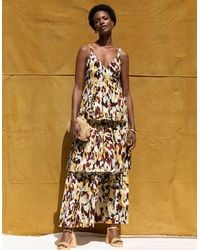 Ro&zo - Confetti Printed Tiered Dress - Lyst