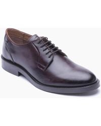 Base London - London Luca Leather Washed Derby Shoes - Lyst
