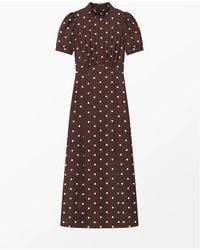 Ro&zo - Petite Polka Dot Puff Sleeve Dress - Lyst