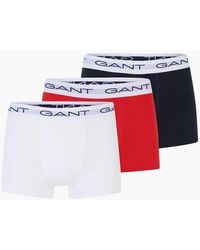GANT - 3-Pack Classic Logo Boxer Trunks - Lyst