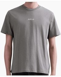 Replay - Basic Logo T-Shirt - Lyst