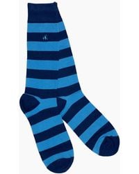 Swole Panda - Bamboo Socks Sky Striped - Lyst