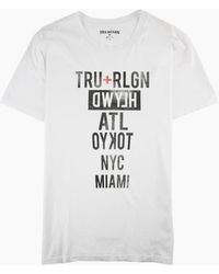 TRUE RELIGION - Tour Letters S/S T Shirt - Lyst