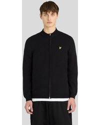 Lyle & Scott - Cotton Merino Zip Cardigan - Lyst