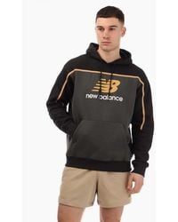 New Balance - Fleece Hoodie - Lyst