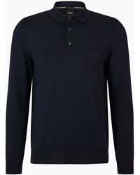 BOSS - Boss Bono-L Long Sleeved Polo Shirt Dark - Lyst