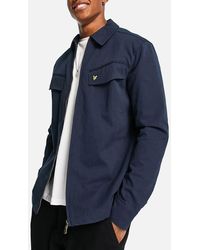 Lyle & Scott - Jacket Overshirt Regular Fit Full Zip Casual Cotton New - Lyst