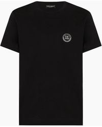Dolce & Gabbana - Embroidered Dg Logo T-Shirt - Lyst