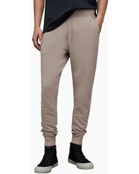 AllSaints - All Saints Raven Slim Fit Sweatpants Fleece Bottoms Casual Cuffed Cotton - Lyst