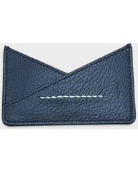 Maison Margiela - Mm6 Leather V-Shape Card Holder Pebbled - Lyst