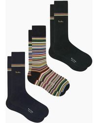 Paul Smith - 3 Pack Signature Sock Multi Stripe - Lyst
