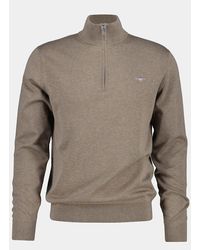 GANT - Classic Cotton Shield Logo Half Zip Jumper - Lyst